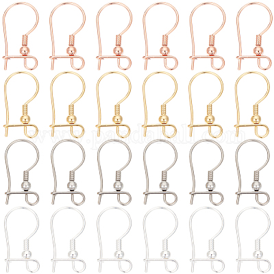 48 шт. 4 цвета фурнитура для сережек-колец из хирургической нержавеющей стали 316l STAS-SC0008-51-1