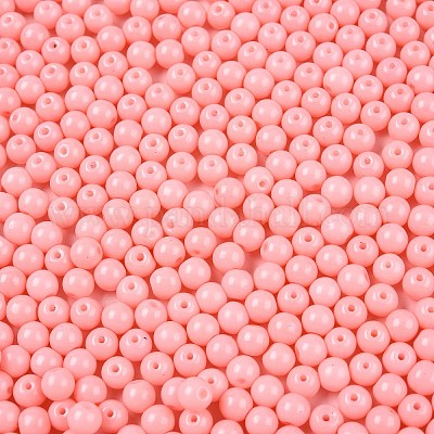 Непрозрачная выпечка окрашены стеклянные бусины DGLA-T004-02G-1