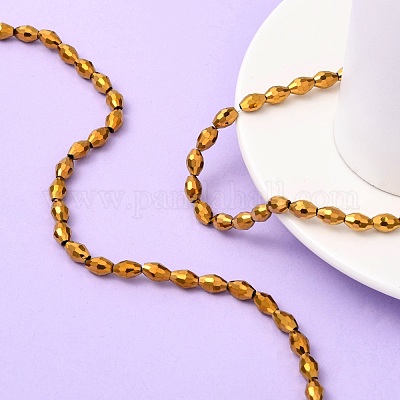 Гальванические стеклянные бусины GC881Y-3-1