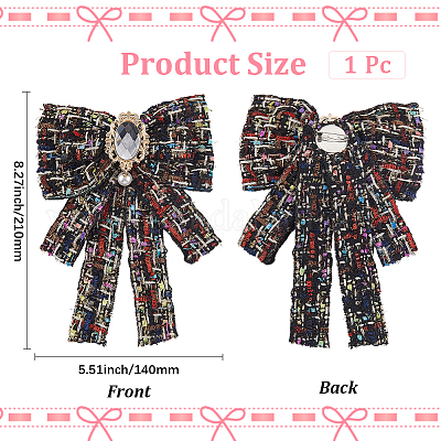 Полиэстеровые броши-банты для одежды-рюкзака JEWB-WH20006-10B-1