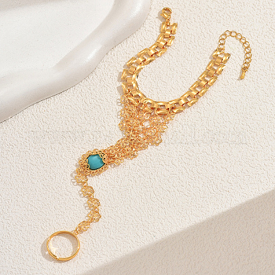 Браслеты-кольца из сплава с цветочным узором в стиле бохо для женщин PG0157-1