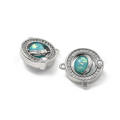 Вращающиеся латунные подвески с микропаве из кубического циркония и смолы KK-B129-21P-1