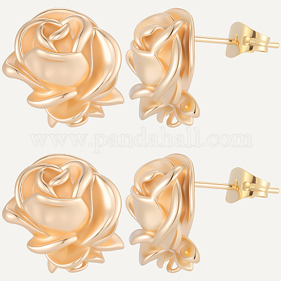 10 шт. латунные серьги-гвоздики KK-BBC0020-90-1