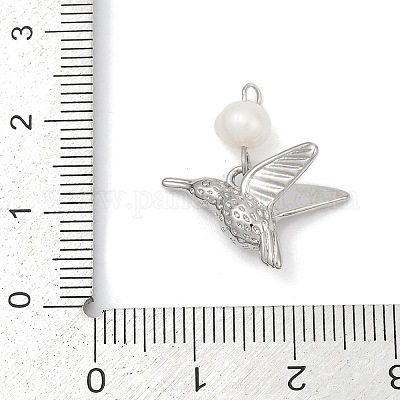 Подвески из натурального пресноводного жемчуга и латуни KK-U062-03P-1