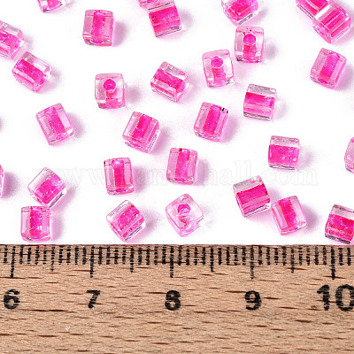 Прозрачные внутри цветные стеклянные бусины SEED-T007-11D-1