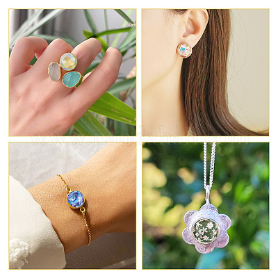 Кабошоны из полупрозрачной смолы RESI-TA0001-44-1