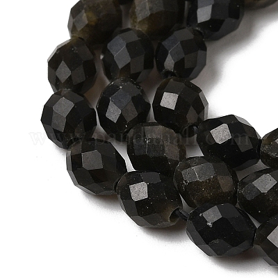 Естественный золотистый отлив обсидиан бисер пряди&nbsp;G-K376-F11-01-1