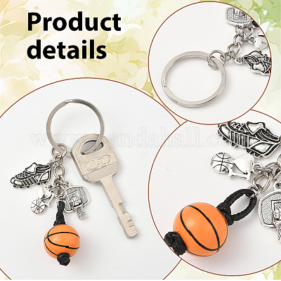 20шт брелок из сплава и дерева KEYC-SC0001-59B-1