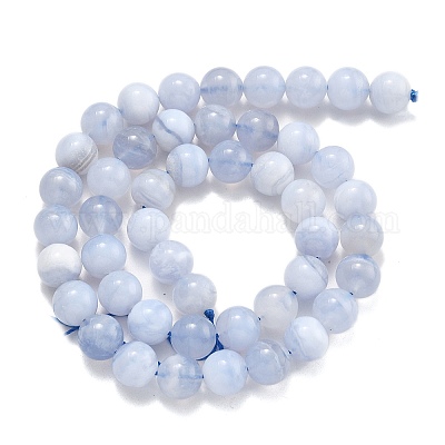 Натуральный голубой кружевной агат бисер нитей G-F222-30-8mm-02-1