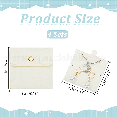 4 комплект квадратных мешочков из микрофибры с пуговицами ABAG-WR0001-09B-1