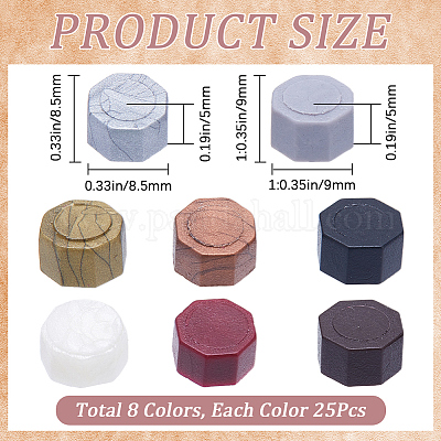 200 шт. 8 вида частиц сургуча DIY-CP0009-21-1