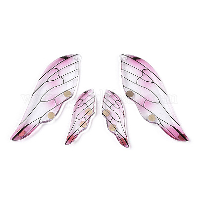 Большие подвески из прозрачной эпоксидной смолы со стразами RESI-TAC0021-97A-1