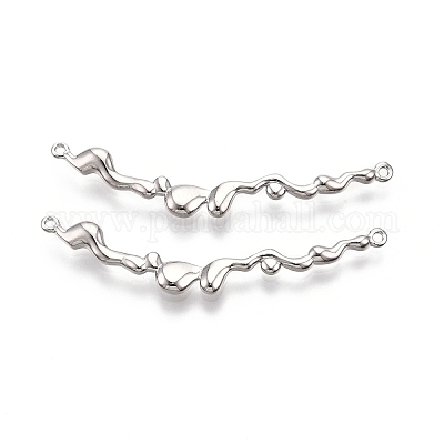 Латунные волнистые подвески-соединители KK-G436-11P-1