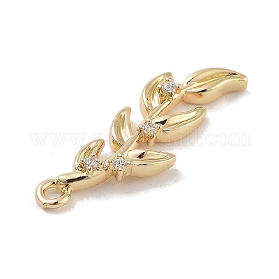 Подвески из латуни с прозрачным фианитом KK-Z061-15G-02-1