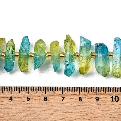 Гальванические природный кристалл кварца бусы пряди G-F800-D12-1