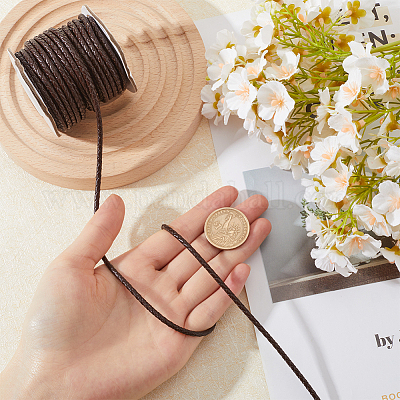 1 рулон круглых плетеных шнуров из коровьей кожи WL-SC0001-01B-1