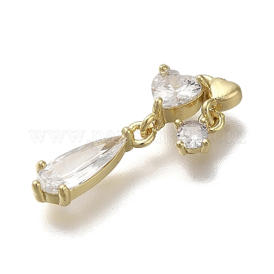 Стойки обшивки латунь микро проложить Циркон подвеску KK-M014-13G-1
