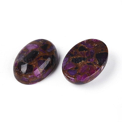 Окрашенные синтетические драгоценные камни кабошоны&nbsp;G-T144-79D-1