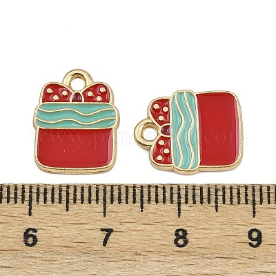 Подвески из сплава и эмали с рождественской тематикой ENAM-Z023-01G-04-1