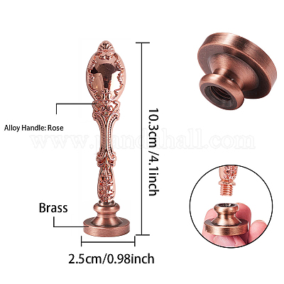 Rose Classic Retro Brass Hea Wax Seals Stamps Sealing Paint Seal Wax Stamp  