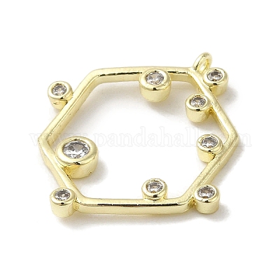 Латунь кубический цирконий кулон KK-Q793-06G-1