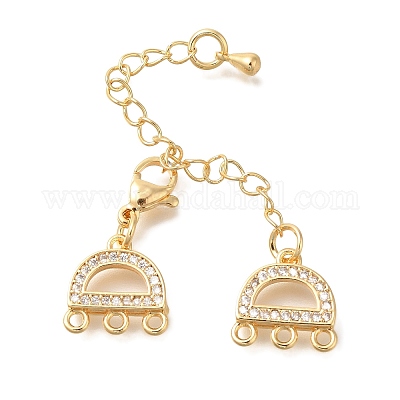 Латунные застежки-карабины с 6 отверстием и 3 нитями KK-K388-71G-1