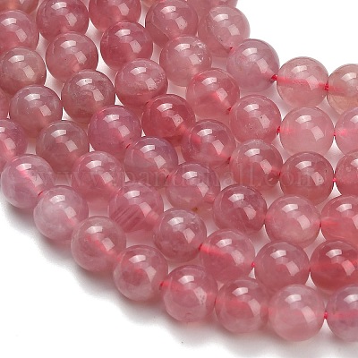 Природного розового кварца нитей бисера G-L642-B20-6mm-1