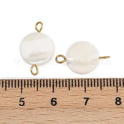 Подвески-коннекторы из натуральных ракушек STAS-D378-21G-1