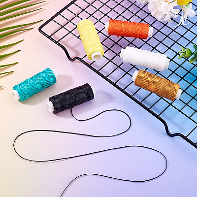 6 рулон плоских вощеных полиэфирных шнуров 6 цветов YC-TA0001-08C-1