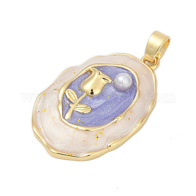 Латунь эмаль подвески KK-U068-13F-01G-1