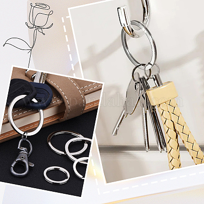 30 шт. 3 стиля железных разъемных колец&nbsp;IFIN-SP0001-19P-1