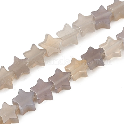 Серые натуральные бусины из агата  G-U021-B01-02-1