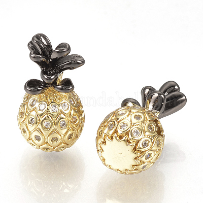 Стойки обшивки латунь кубического циркония бусы ZIRC-R016-01-1