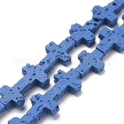 Синтетические бусины из лавы G-B087-01A-09-1