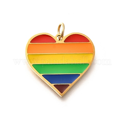 Эмалевые подвески из нержавеющей стали Pride 304 STAS-B079-01G-03-1