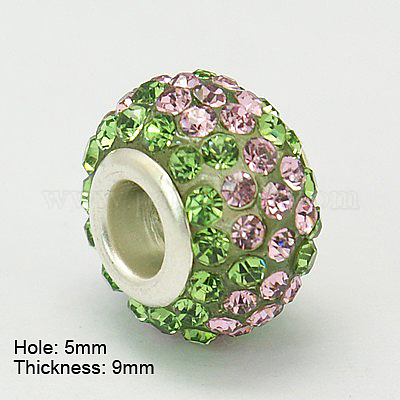 Cmолы Rhinestone Европейский бисером GPDL-C004-S-1