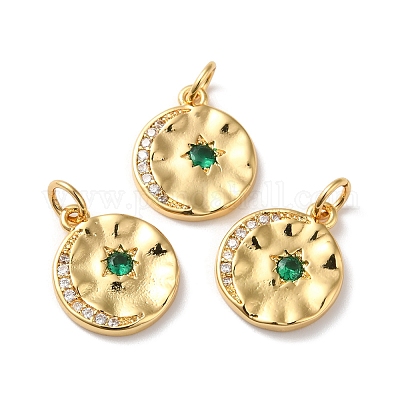 Стойки обшивки латунь микро проложить Циркон подвеску KK-D074-25G-1