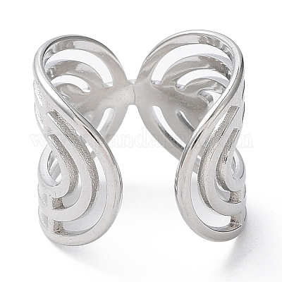 Кольца-манжеты из полой нержавеющей стали марки 304 RJEW-D006-04P-1