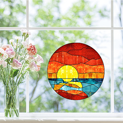 Creatcabin 8 pz adesivi per finestre paesaggi paesaggistici adesivi statici  in vetro adesivi bifacciali decorazioni in