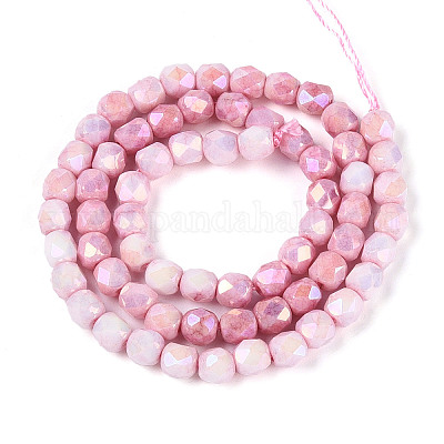 Антикоррозийные гальванические стеклянные бусины GLAA-N057-6mm-03-1