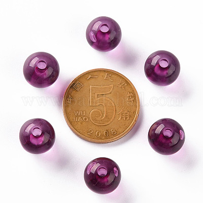 Прозрачные акриловые бусины MACR-S370-A10mm-743-1