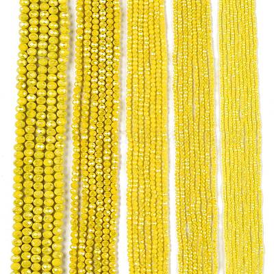 Стеклянные бусины с гальваническим покрытием  EGLA-A044-P6mm-B04-1