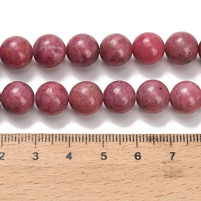 Природные родонит бисер нитей&nbsp;G-F820-K06-10mm-1