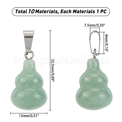 Подвески с драгоценными камнями в стиле 10шт. G-PH0001-37-1