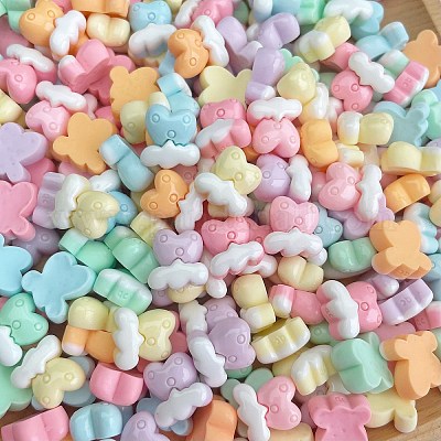 Мультяшные непрозрачные кабошоны из смолы RESI-C039-03B-1