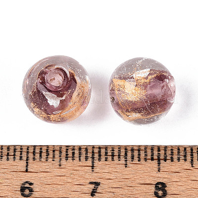 Ручной работы золотые и серебряные шарики фольги стекла FOIL-N030-03A-01B-1