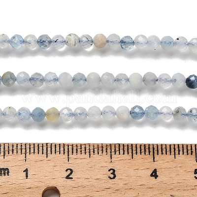 Природные Аквамарин бисер нитей G-RM2025-A17-3mm-B-1