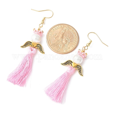 Серьги-подвески из нержавеющей стали 304 «ангел» EJEW-MZ00409-1