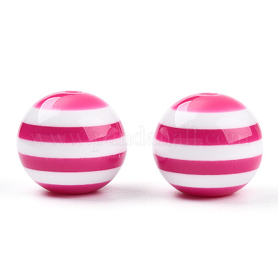 Полосатые бусины из смолы RESI-TAC0017-09D-1