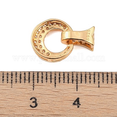 925 серебряная застежка с микропаве из прозрачного кубического циркония STER-P060-41G-1